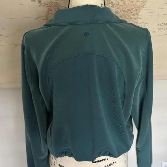 LULULEMON Brushed Softstreme Half Zip Ribbed Hoodie - Picture 5 of 6